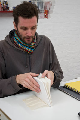 Jack demonstrates the uncovered book